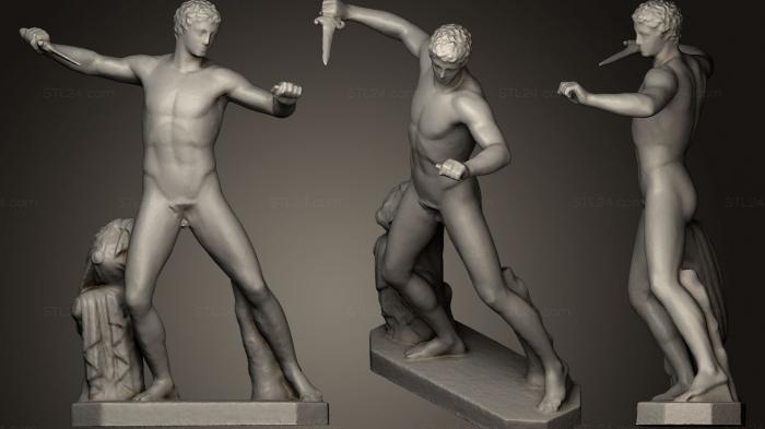 Statues antique and historical (Harmodius, STKA_1151) 3D models for cnc